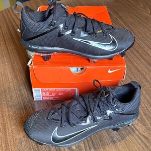 NEW Nike Lunar Vapor Ultrafly Elite 8.5 Black Baseball Metal Cleats NWOT